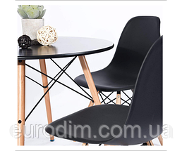 Стіл Тауер Вуд круглий д. 80 см чорний, фото 4