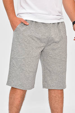 Шорти чоловічі однотонні сірого кольору р.XL 204271T Безкоштовна доставка