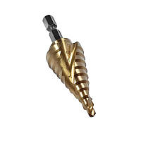 Ступінчасте свердло S&R 4-32 мм HSS-TiN (109432101) PR1