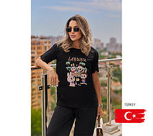 Жіноча стильна футболка Labubu "Monsters" | Норма і батал