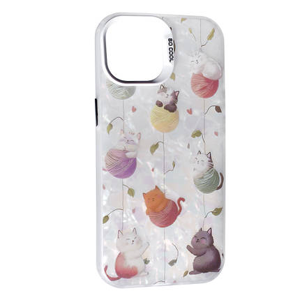 Чехол Soft Milky для Apple iPhone 14 Cat with threads, фото 1