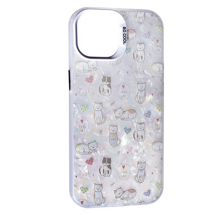 Чохол Soft Milky для Apple iPhone 14 Love cat, фото 1