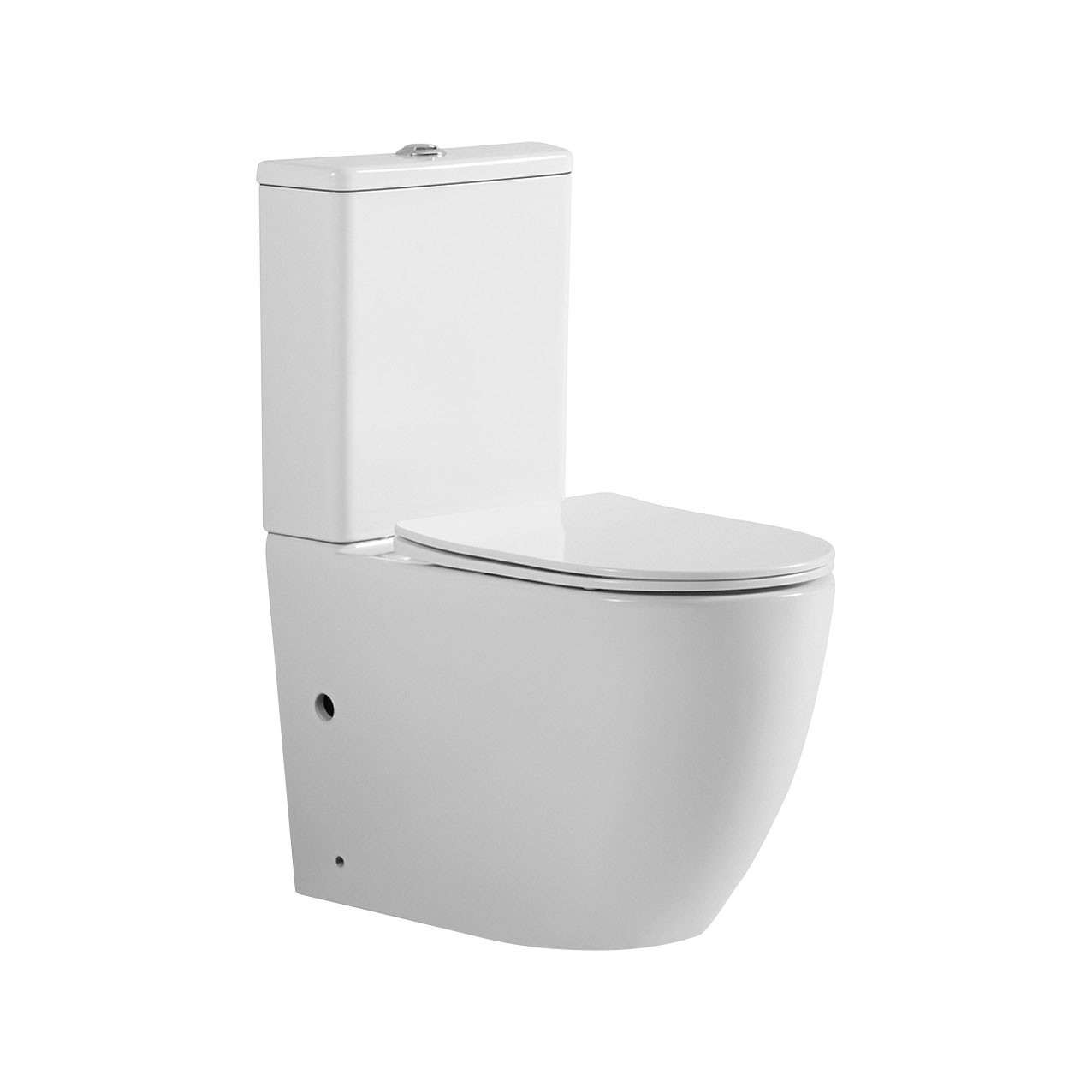 TWIN комплект : унітаз підлоговий з сидінням Soft-close + бачок (змив Rimless), фото 1