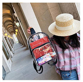 Прозорий силіконовий рюкзак для модних дівчат