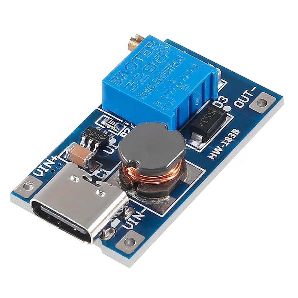 Підвищуючий перетворювач MT3608 Type-C регулювання напруги, LN2220PAR SOT23, для живлення, зарядки