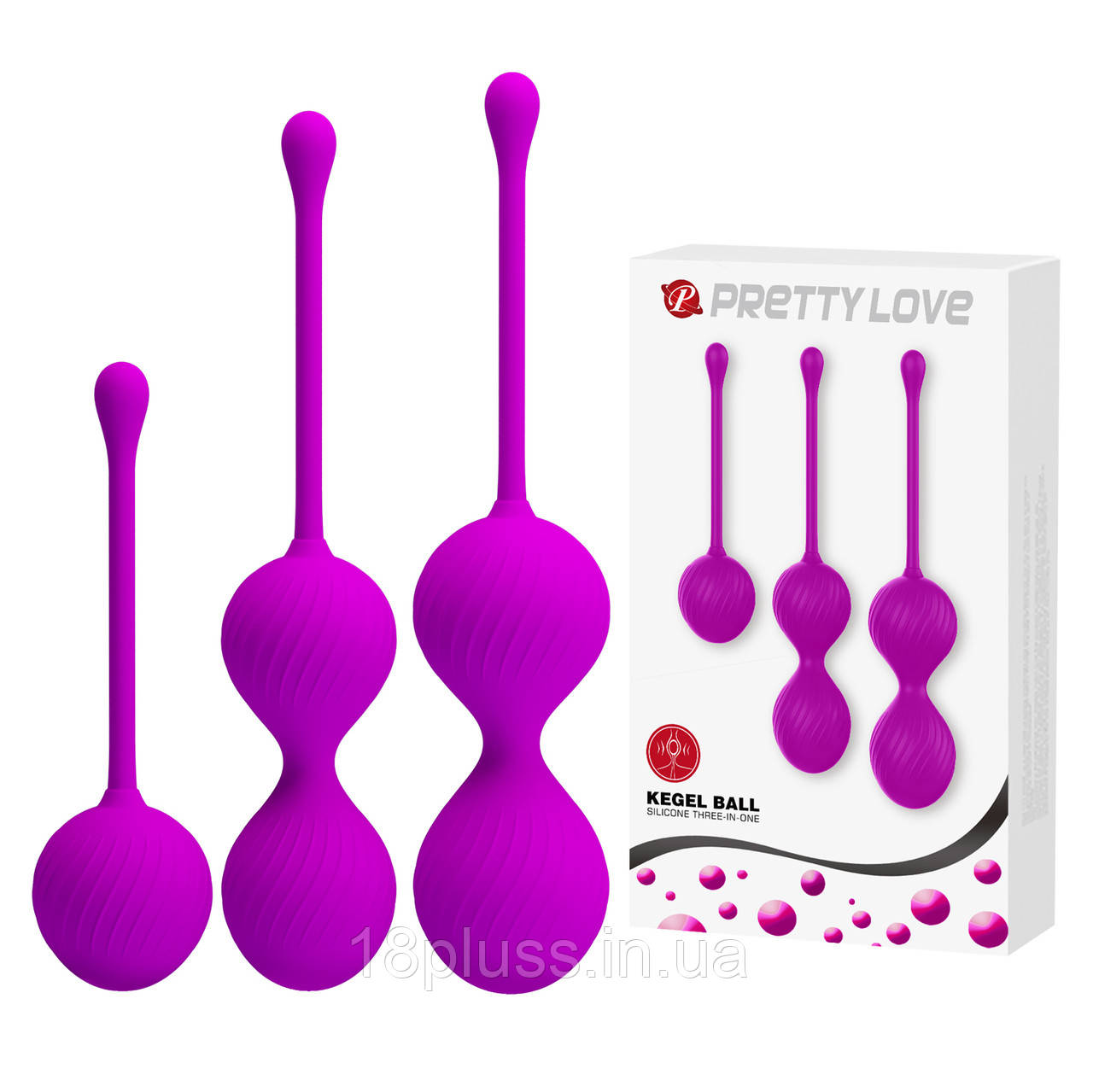 Набір вагінальних кульок Кегеля Pretty Love Kegel Balls Set Purple – жіночність, сила, задоволення, фото 1