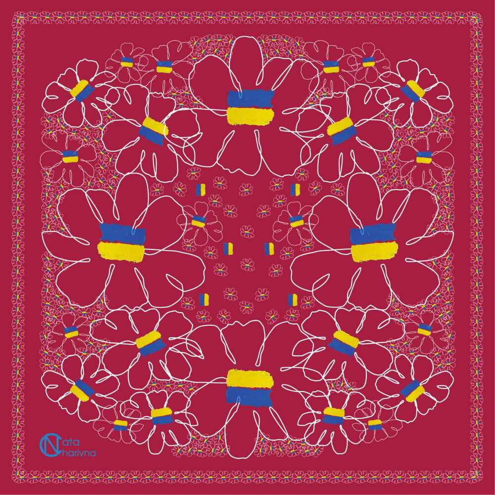 Хустка жіноча "Віва маджента" 50х50 см MKNCH100623-1, фото 1