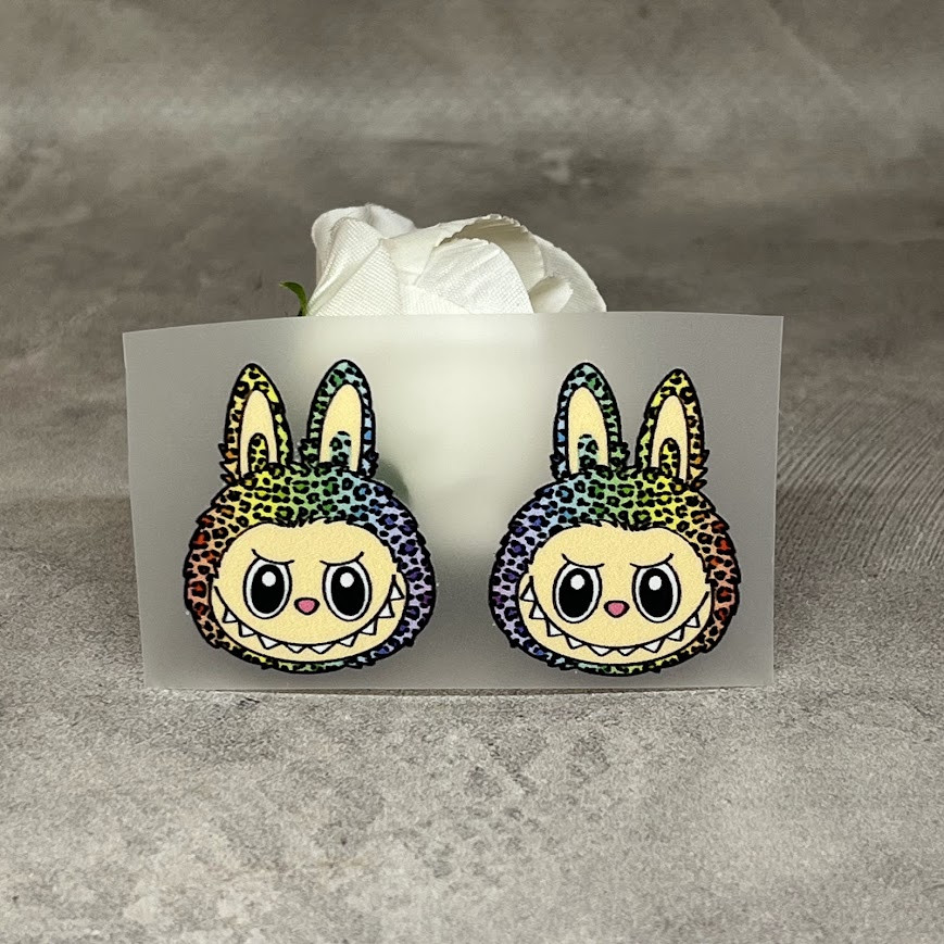 ТермоНаклейка - "Labubu-Лабубу" (арт 018657), розмір однієї наліпки- 2,3*2,9 см, 1 пара, Різнокольоровий, фото 1