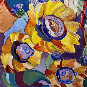 Хустка жіноча дизайнерська "Соняшник" 50х50 см MKNCH110328