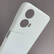 Чохол для Motorola Moto G04s силіконовий кейс чохол з мікрофіброю на телефон моторола мото г04с білий r4e, фото 3