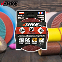 Шліфувальні абразивні диски набір 10 шт VERKE V44184 P100, 150 мм
