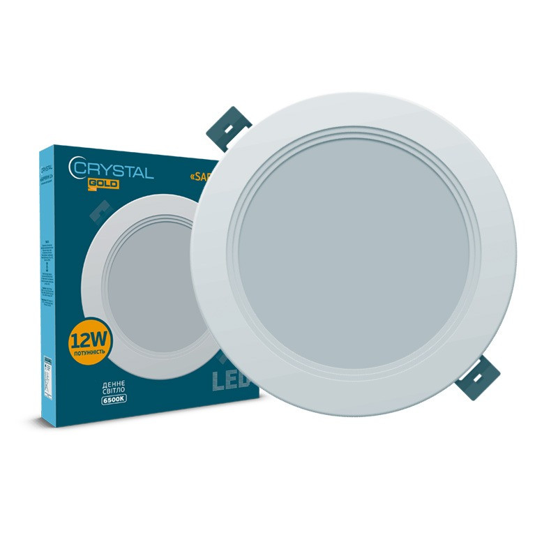 Точковий LED світильник вбудований Electrum GOLD SAPFIR M 12W 6500K DNL-027