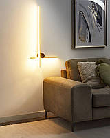 Металевий, золотий настінний світильник LED NUEVO