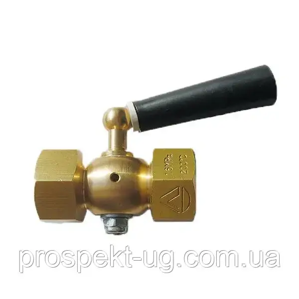 Кран триходовий для манометра М20х1.5/G1/2" Ру25 з ручкою (без фланця), фото 1