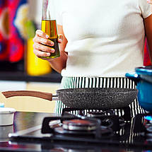 Сковорода 26 см з антипригарним покриттям (граніт) PTFE Kamille 4162, фото 2