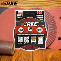 Абразивні шліфувальні диски 10 шт VERKE V44185 зерно P120, Діаметр 150 мм