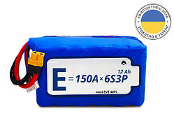 Акумуляторна збірка Li-Ion 6S3P Energy Life 12000 мАг EVE INR21700-40P 10AWG XT60-Female - 1 шт.