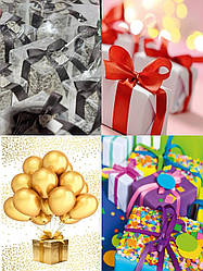 Подарунковий паперовий пакет ЧАШКА 16*16*7,6 см Квіти