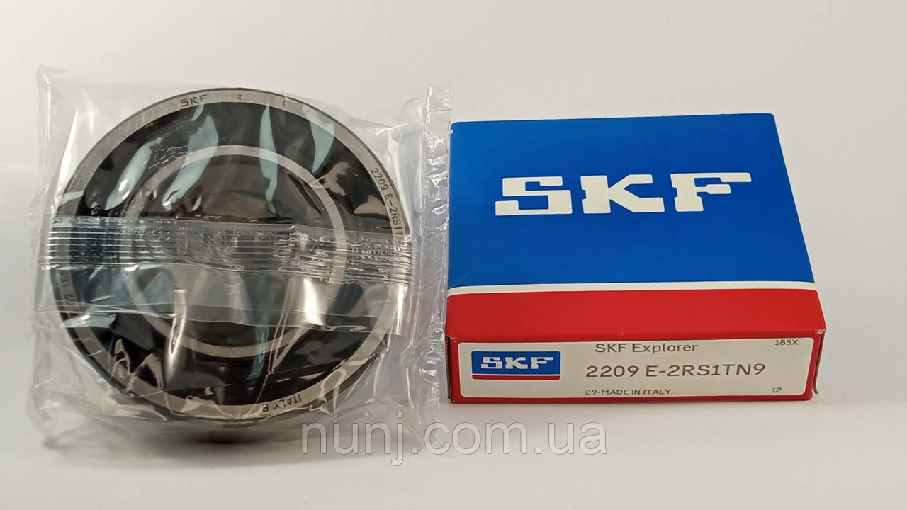 Підшипник 2209E-2RS1TN9 SKF (1509-2RS) розміри: 45*85*23 кульковий радіальний закритий, фото 1