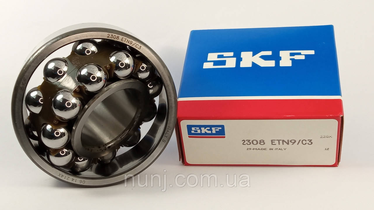Підшипник 2308ETN9-C3 SKF (70-1608) розміри: 40*90*33 кульковий радіальний, фото 1