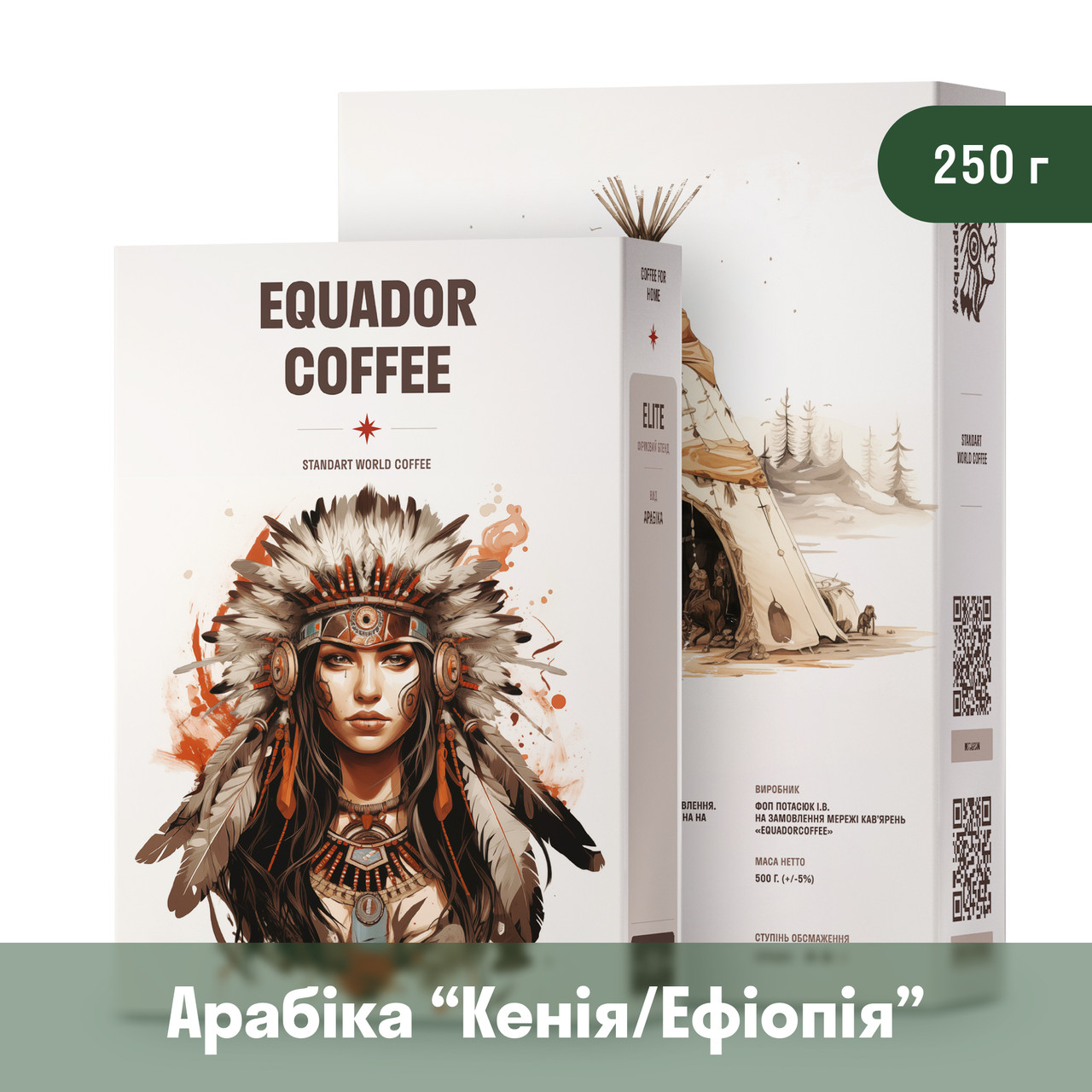 Кава мелена арабіка Ефіопія/Кенія для фільтрів 250 г, фото 1