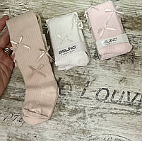 Бавовняні колготки для дівчаток із бантиками