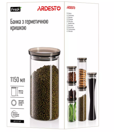 Банку для зберігання ARDESTO Fresh, 1150 мл, фото 1