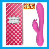 Вибратор двойной кролик с подогревом, вибратор стимулятор вагинальный-клиторальный, интимные игрушки