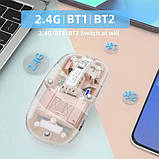 Миша бездротова BT Recharge Transparent Mouse 501 Bluetooth 5.2 2.4G, фото 10