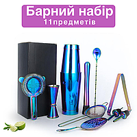 Подарочный набор для бара 11 предметов 650 мл для приготовления коктейлей, Набор барный
