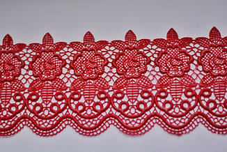 Цукрове прикраса для торта "червоне Мереживо" 4