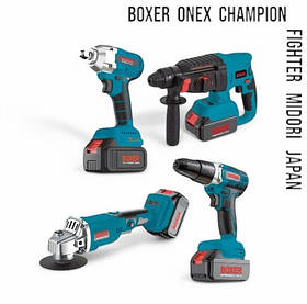 Акумуляторний набір 4 в 1 - болгарка перфоратор гайковерт шуруповерт 48 В 2х5 Аг в кейсі Boxer BX-187G