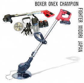 Акумуляторний тример-мотокоса-кущоріз 24 В Boxer BX-141 триммер з телескопічною ручкою мотокоси кущорізи