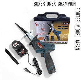 Акумуляторна шабельна пила 18 В 2 Аг 22 мм в кейсі Boxer SR-031 шабельні пили по дереву та металу