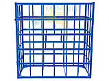 Клітка (захисне обладнання для накачування вантажно-тракторних шин), цільнозварна  750х1600х1600 мм синя Kompred OL859, фото 3