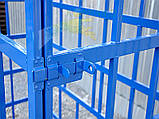 Клітка (захисне обладнання для накачування вантажно-тракторних шин), цільнозварна  750х1600х1600 мм синя Kompred OL859, фото 8