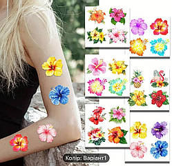 Набір із 4 тату на Гавайську вечірку, рандомний вибір дизайну