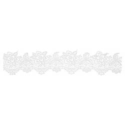 Цукрова прикраса для торта "Мереживо біле" 26