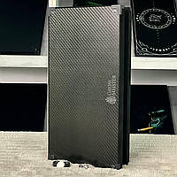 Карбонові нарди зі скляним ігровим полем фішки з каменю 40×20см