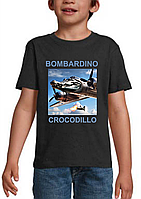 Детская модная футболка для мальчика с оригинальным принтом Бомбардиро крокодило ,хлопковая одежда