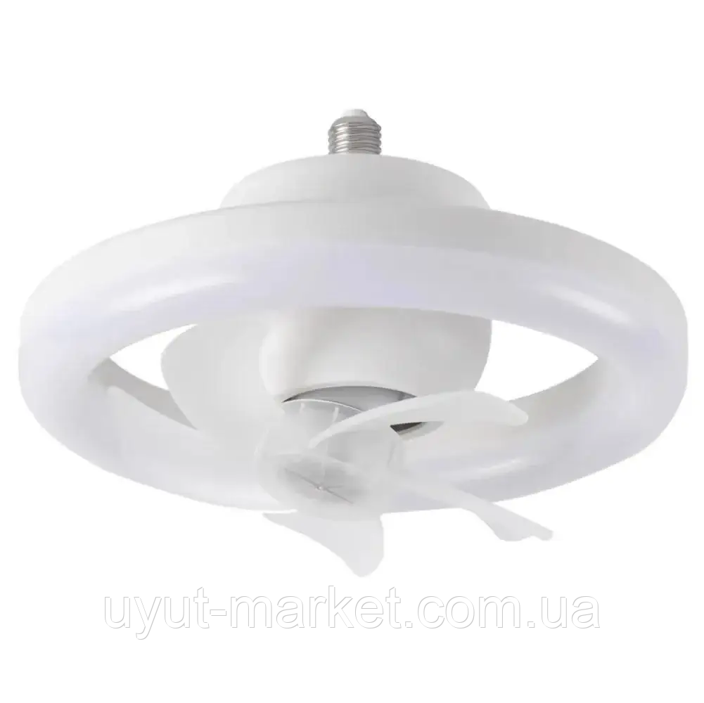Стельовий вентилятор-лампа 20Вт AROMATHERAPY FAN LIGHT Е27 4000К нейтральний с пультом, фото 1