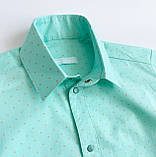 Сорочка для хлопчика м'ятна на кнопках Смайл Тайм SmileTime Touch, фото 4