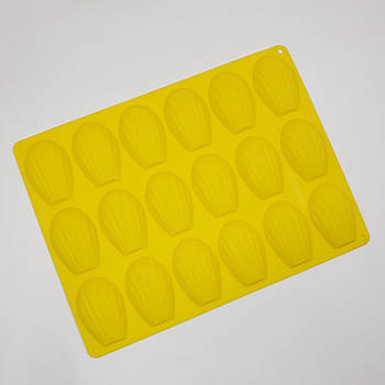 Силіконова форма Мадлен (черепашки) рівні — 18 шт.