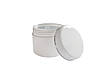Баночка косметична 20г з захисним диском біла глянцева, фото 2