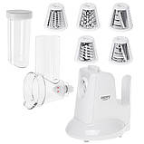 Овочерізка електрична терка мультирізка мультитерка з 5 насадками і відсіком для зберігання Camry CR 4816, фото 6