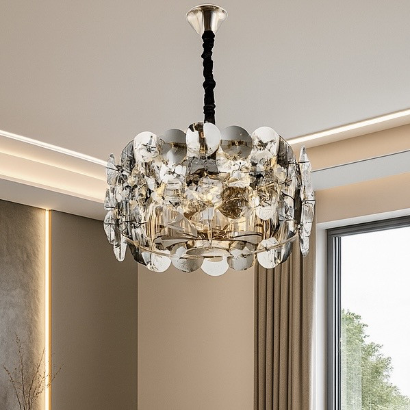 Підвісна кришталева люстра на 6 ламп у стилі Арт-деко (7191/600), фото 1