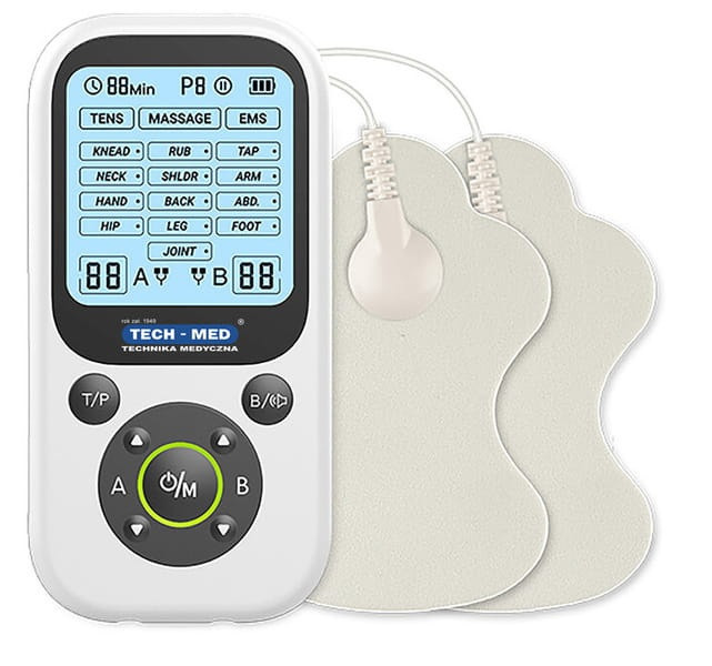 Електростимулятор TECH-MED TM-TENS 3 — TENS, EMS, масаж для знеболювання, відновлення м'язів і релаксації