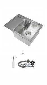 Кухонна мийка Handmade dante 65х50х21 см з нержавіючої сталі 3.0/0.8