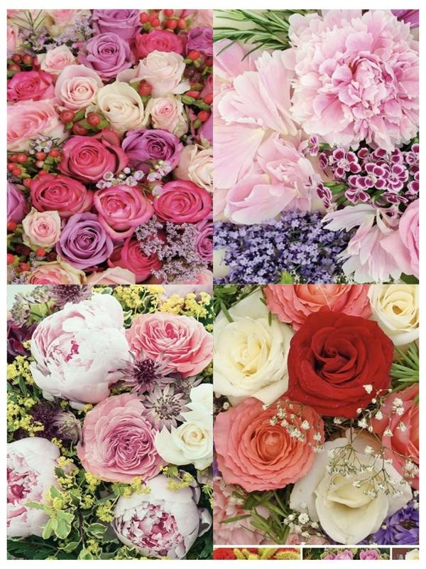 Подарунковий пакет ВЕЛИКИЙ ВЕРТИКАЛЬНИЙ 25*37*8 см Пелюстки, фото 1