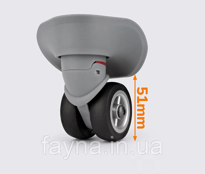 Колісні блоки для валізи ЧКБ7-101МС сірі (D=49 мм), фото 1